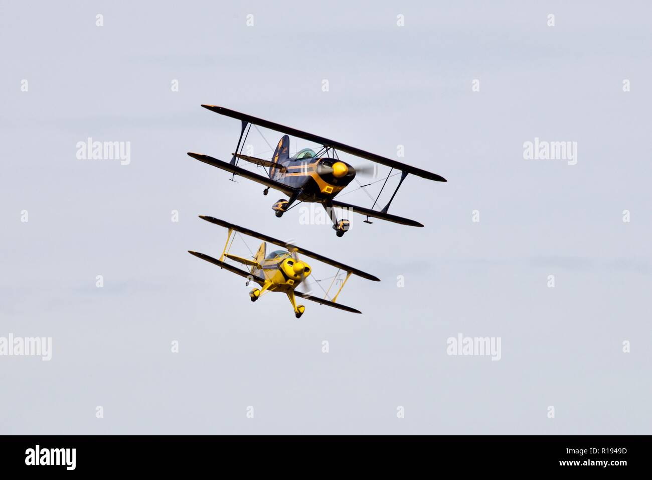 Pitts special flying at Shuttleworth Race Day Airshow on the 7th October 2018 Stock Photo