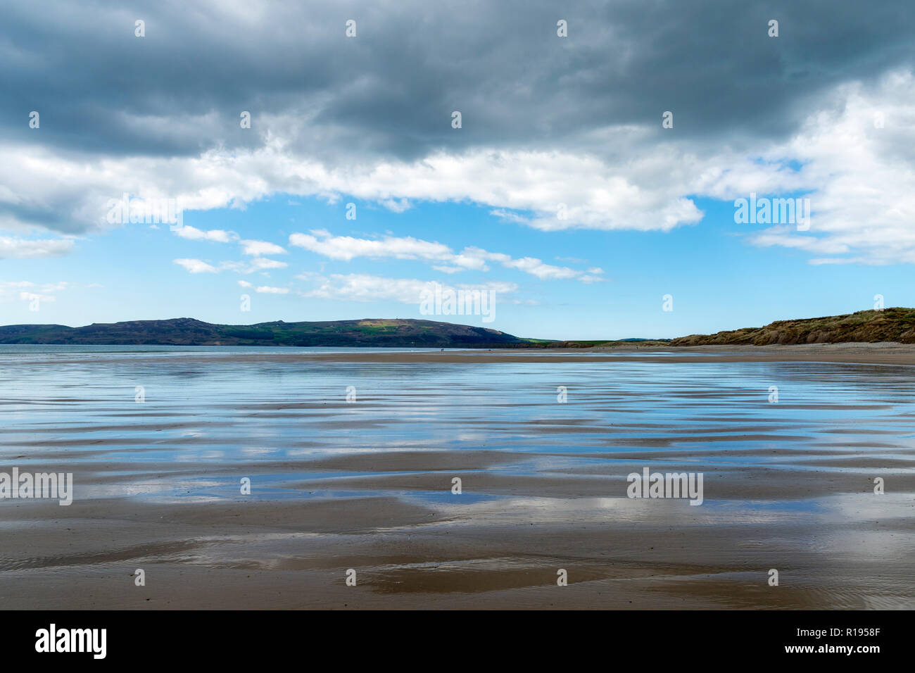 Views along Hells Mouth Beach   Gwynedd North Wales Stock Photo