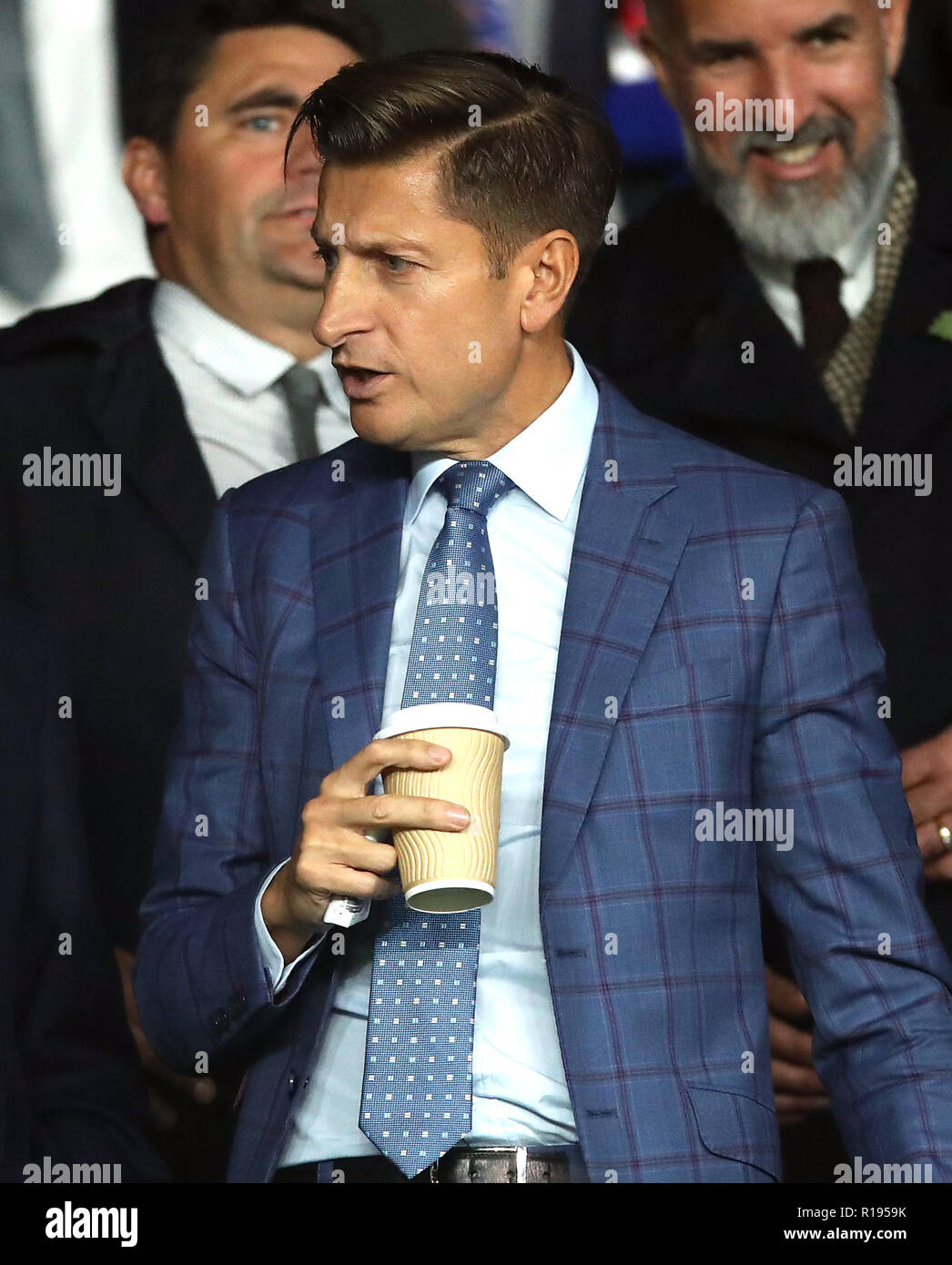 Crystal Palace Chairman Steve Parish Right Prior To Kick Off During The Premier League Match At Selhurst Park London Stock Photo Alamy
