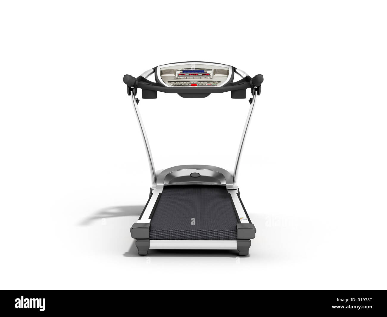 3d rendering treadmill or running machine on white background Stock