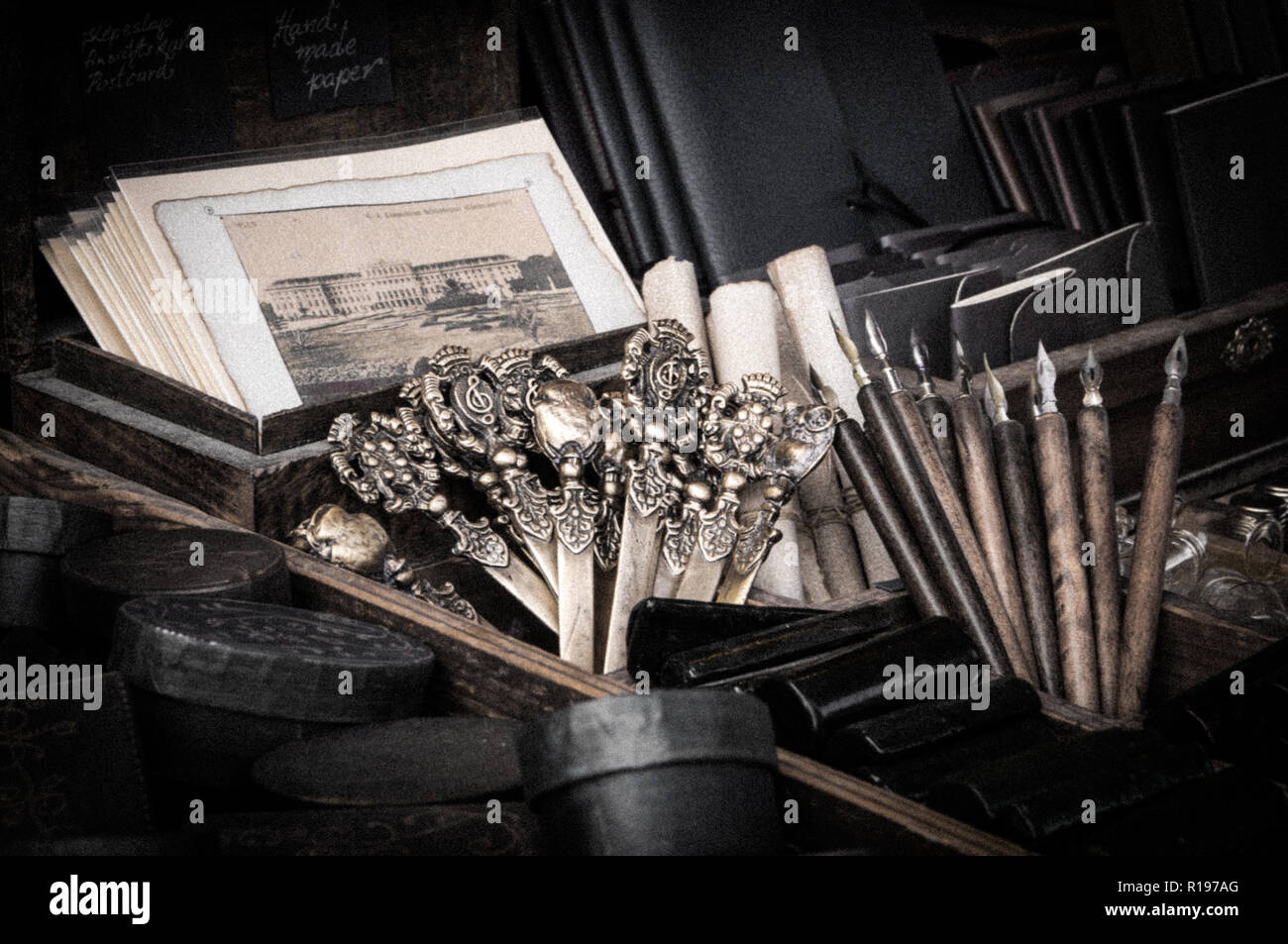 Black And White Postcard From >> A Black And White Postcard From Wien Some Letter Opener Some Pens Black And White Postcard From >> A Black And White Postcard From Wien Some Letter Opener Some Pens