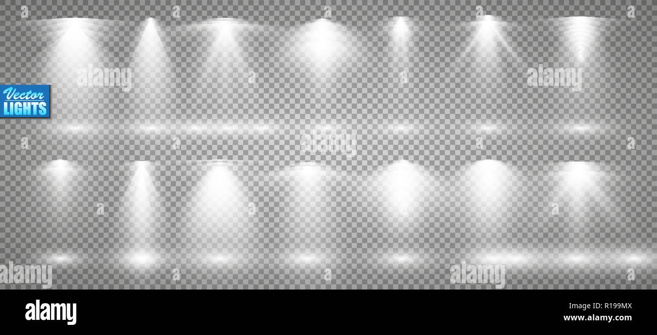 Vector Spotlights. Scene. Light Effects Stock Vector Image & Art - Alamy