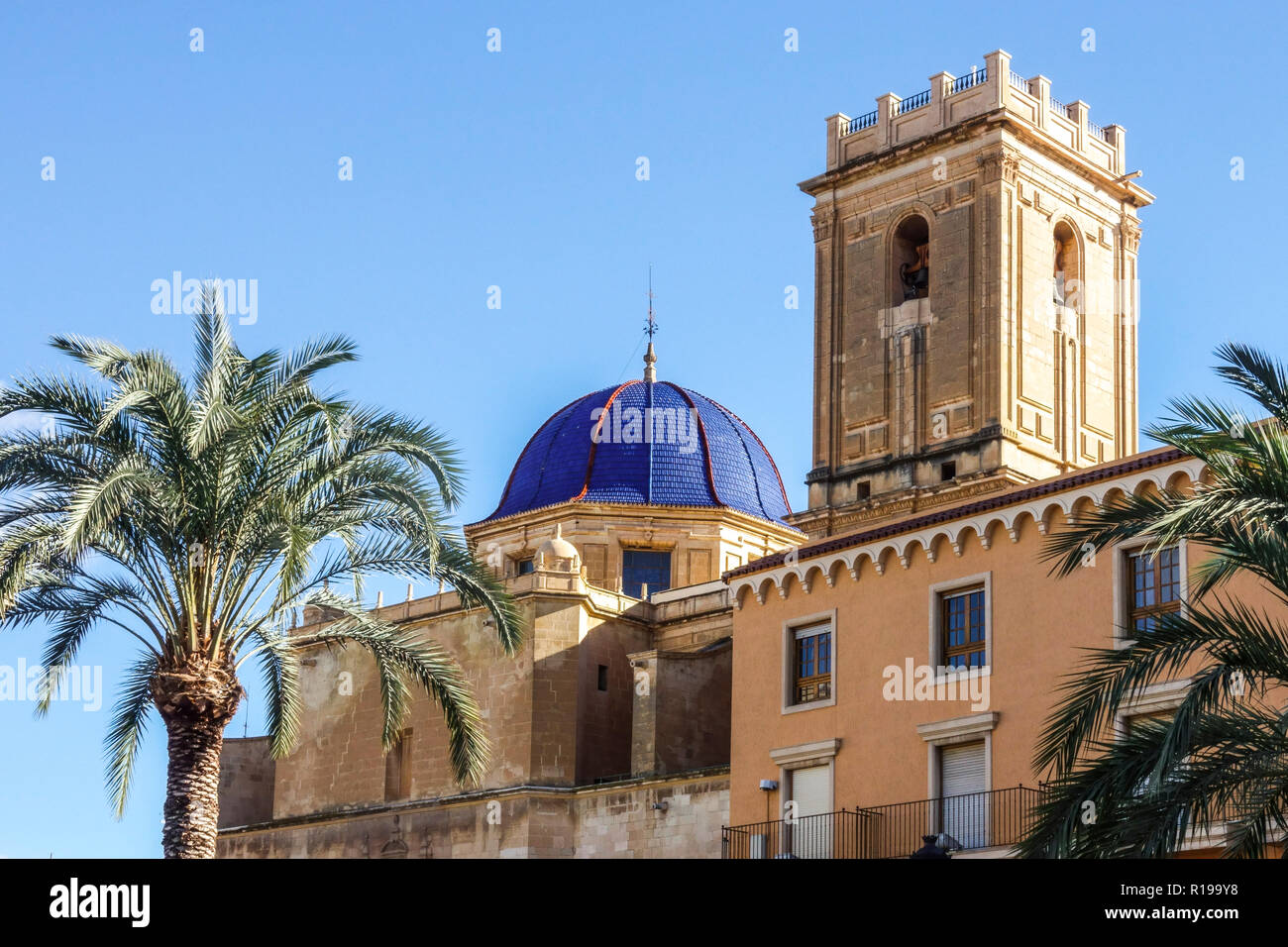 Spain, Elche, Basilica de Santa Maria, famous touristic place, Alicante province, Elche Spain Stock Photo
