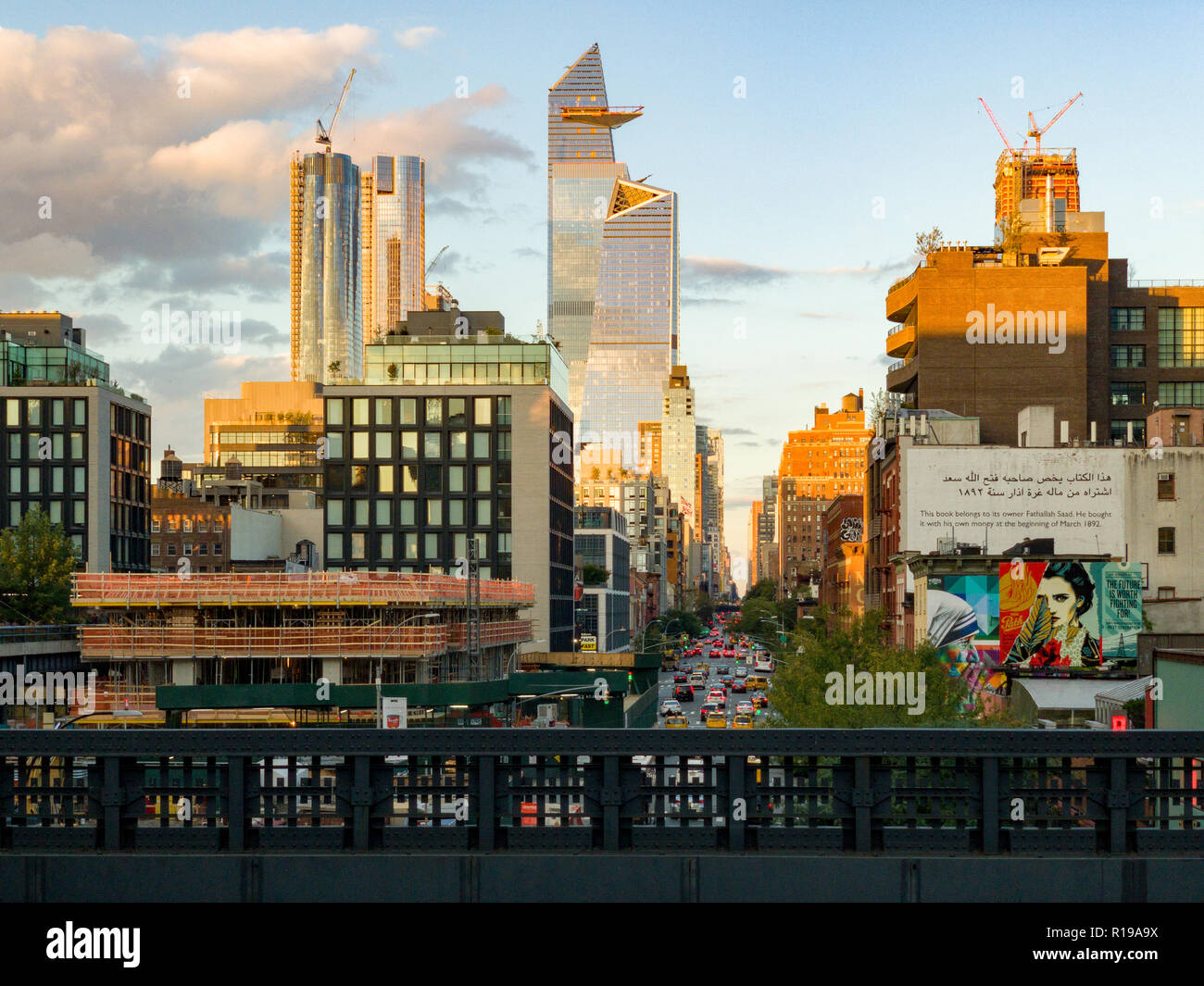 Construction development at the Hudson Yards in Manhattan, NYC, on