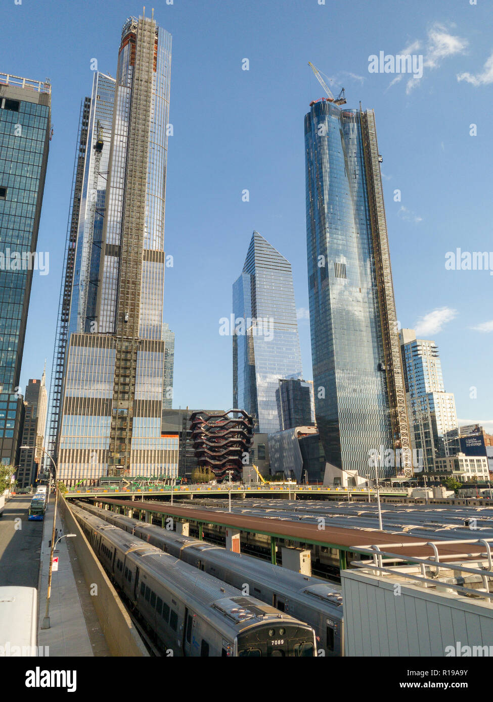 Construction development at the Hudson Yards in Manhattan, NYC, on