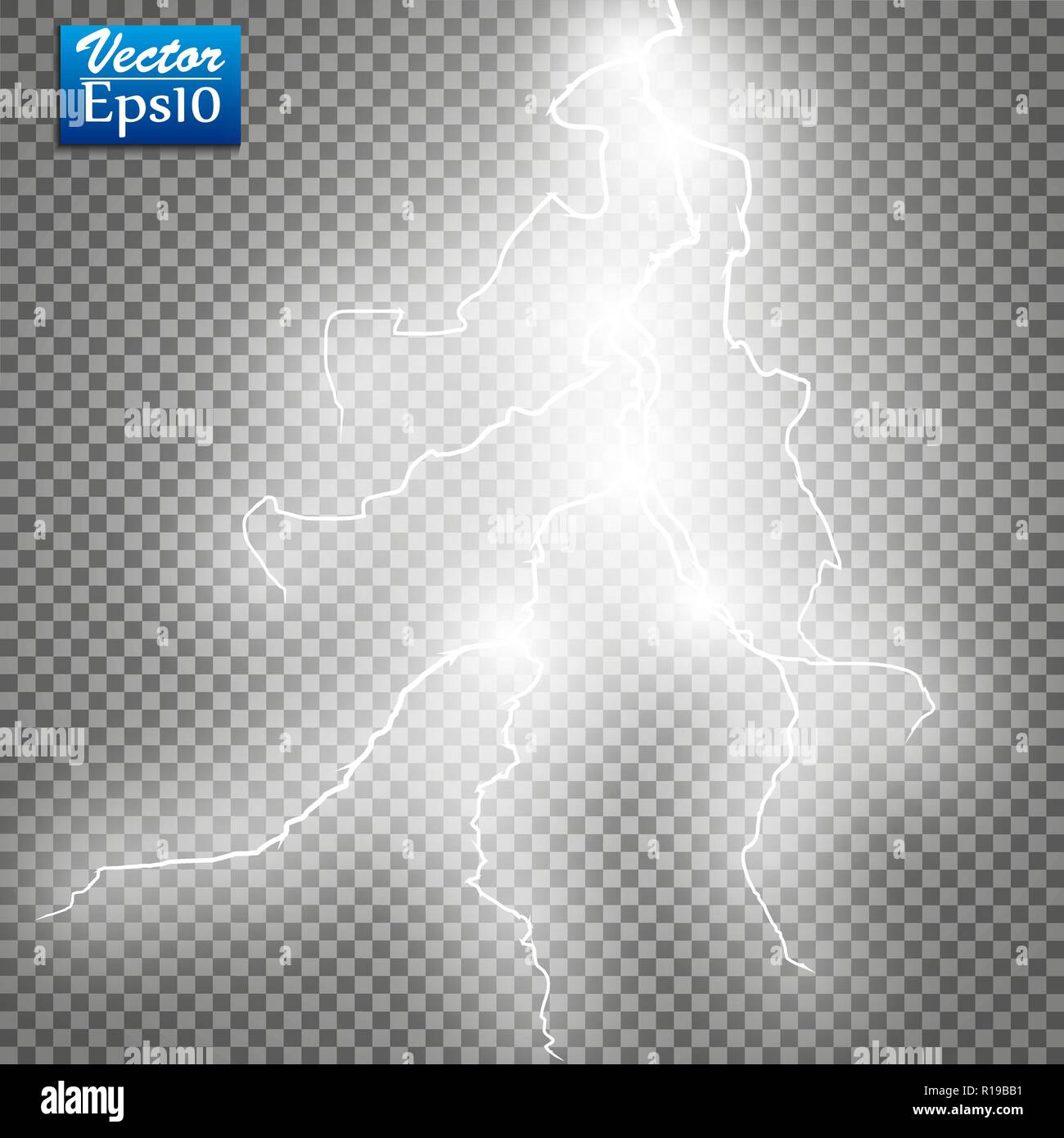 Storm with Lightning isolated on transparent background Stock Vector ...