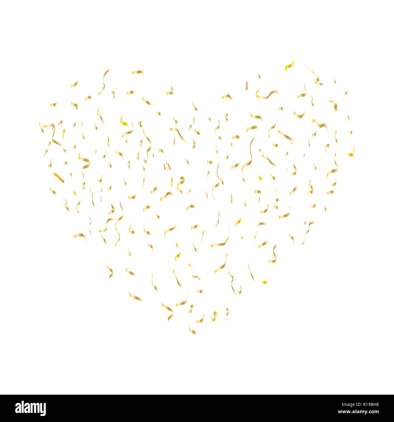 Many Falling Colorful Tiny Confetti And Ribbon Isolated On Transparent ...