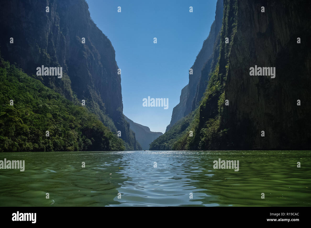 Inside Sumidero Canyon near Tuxtla Gutierrez in Chiapas, Mexico Stock Photo