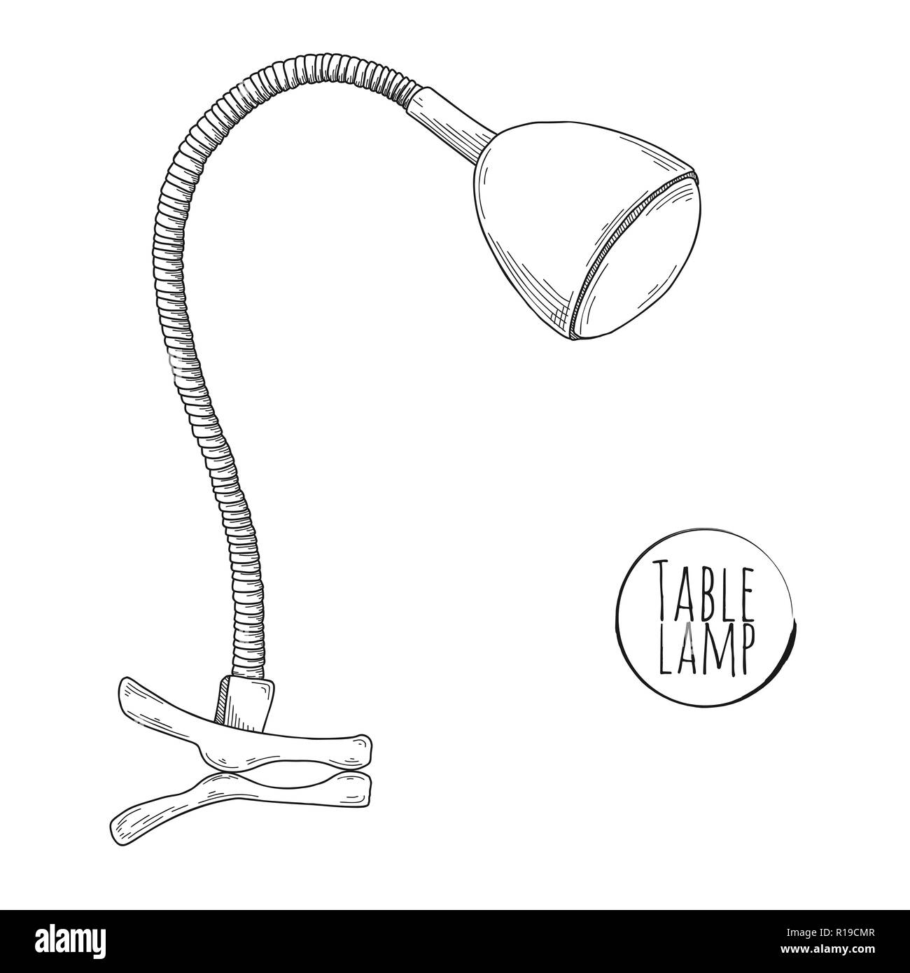 Free Vector | Lamp hanging on wall hand drawn sketch vector illustration