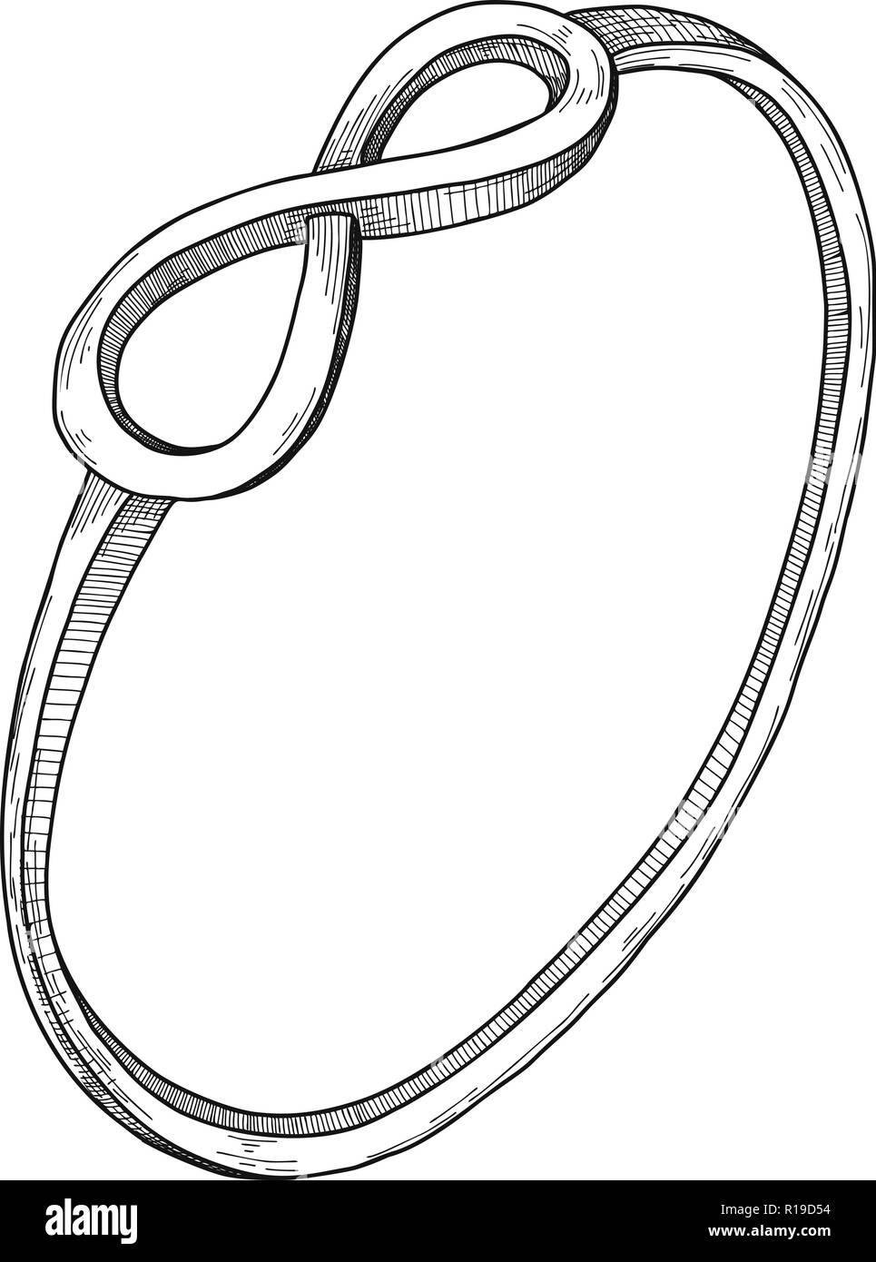 Hand drawn a jewelry ring. Vector illustration of a sketch style Stock