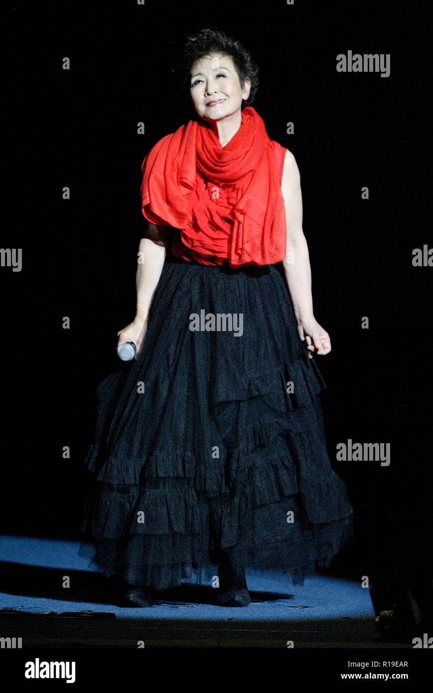 Tokiko Kato, Japanese singer and Goodwill Ambassador for the United Nations Environment Programme, performing live in concert at Sydney Congress Hall. Sydney, Australia. 20.08.08. Stock Photo