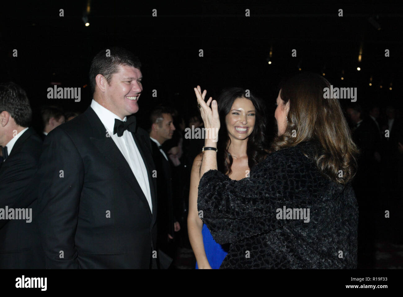 (l-r) James Packer, Erica Packer and Jane Ferguson The Victor Chang 'Heart To Heart' Ball at Sydney Convention and Exhibition Centre. Sydney, Australia - 01.08.09. Stock Photo