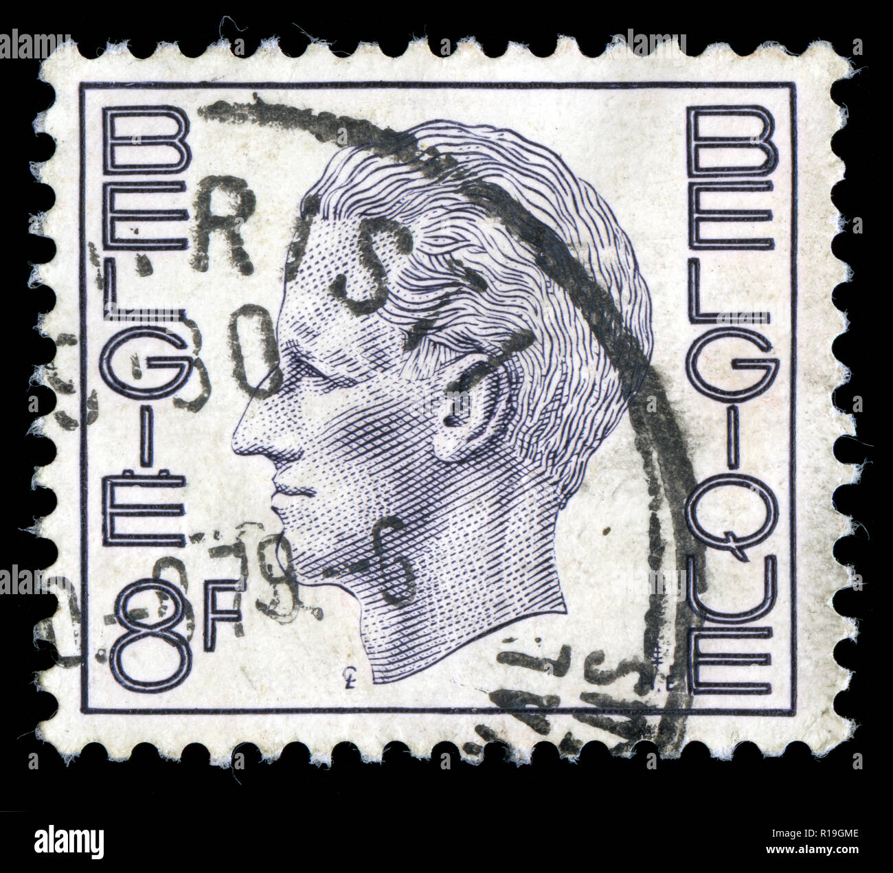 Postage stamp from Belgium in the King Baudouin Type "Elström" series