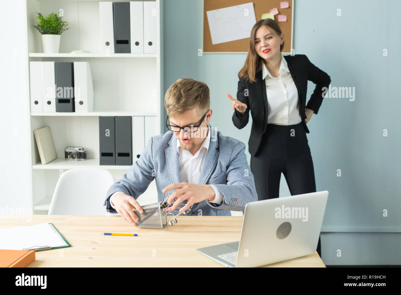 Man woman confused office worker hi-res stock photography and images ...