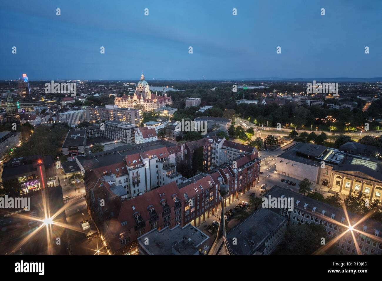 View over Hannover Sunset Stock Photo