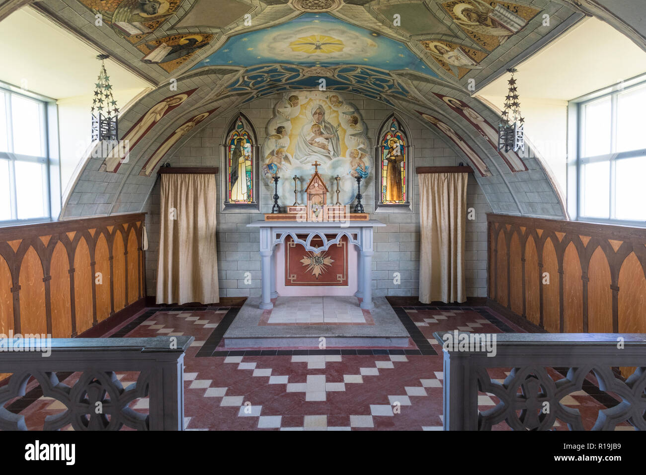 Italian Chapel, holm lamb, orkney Stock Photo