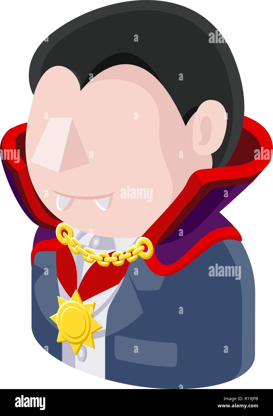 Vampire Man Avatar People Icon Stock Vector