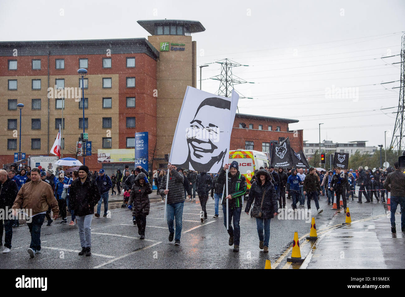 Victims helicopter crash king power stadium hires stock photography