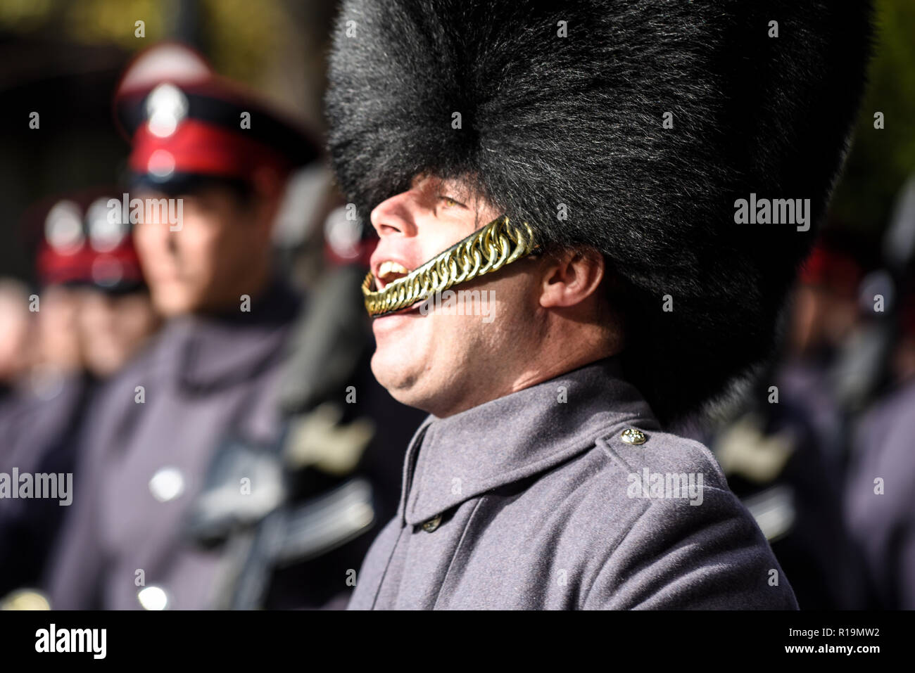 Honourable Artillery Company troops marching in the Lord Mayor's Show