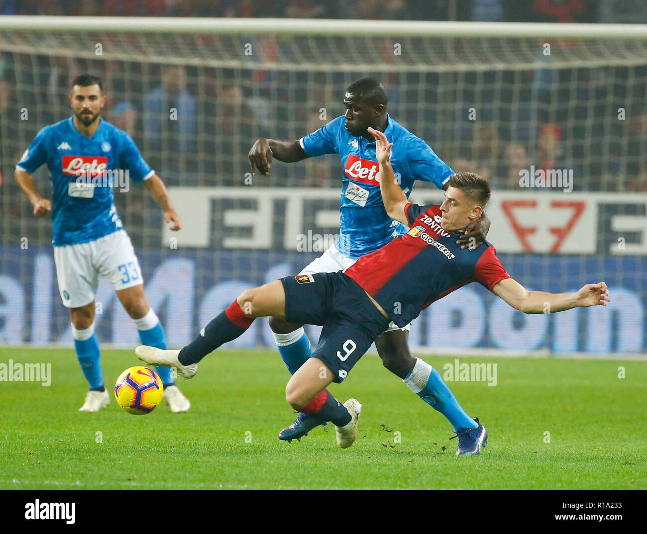 GENOVA - NOV 10, 2018: 9 Krzysztof Piatek. C.F.C Genoa - SSC