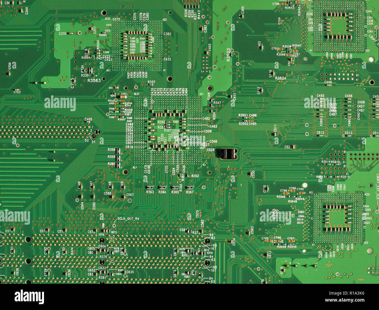 detail of an electronic printed circuit board (PCB Stock Photo Alamy