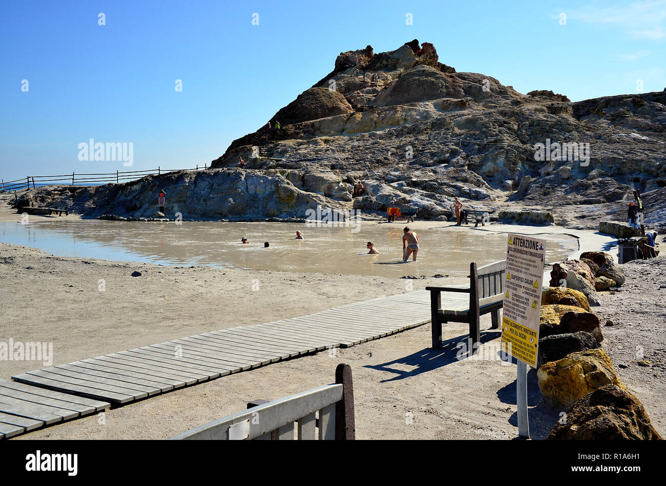 Vulcano thermal mud baths hi-res stock photography and images - Alamy