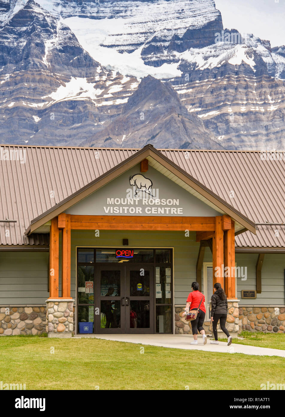 MOUNT ROBSON, BRITISH COLUMBIA, CANADA JUNE 2018 Exterior view of
