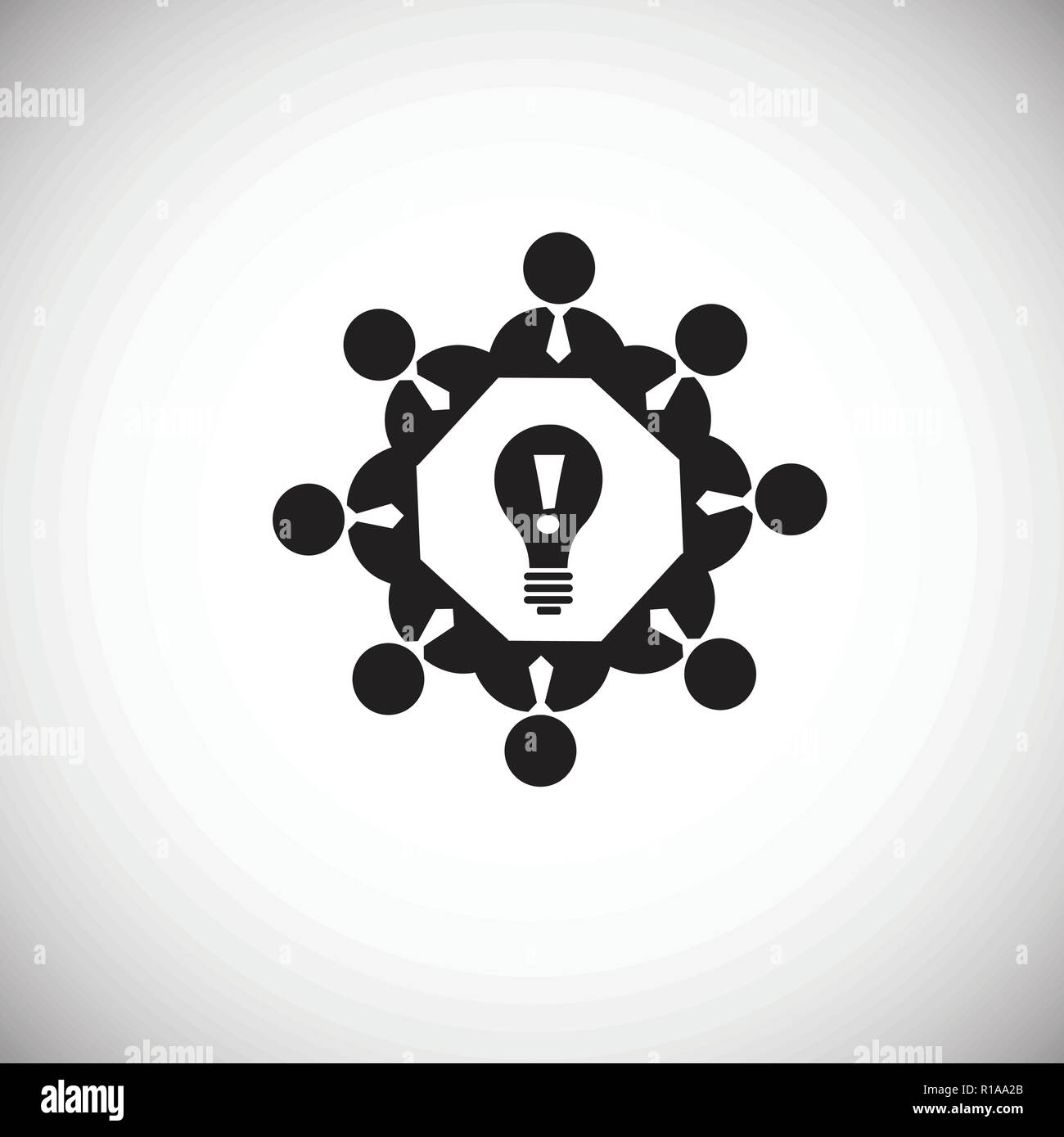 Team brainstorming on white background Stock Vector Image & Art - Alamy
