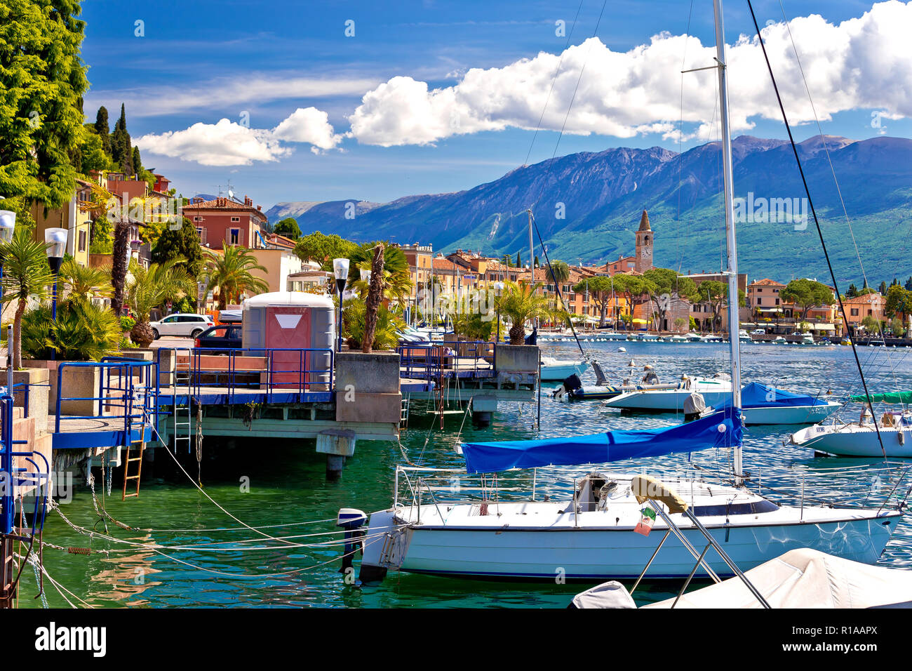 Toscolarno Maderno village on Lago di Garda view, Lombardy region of Italy Stock Photo