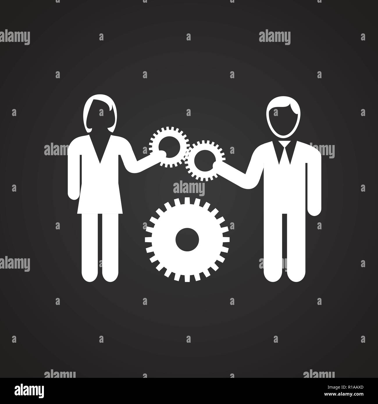Businessman coworking on black background Stock Vector Image & Art - Alamy