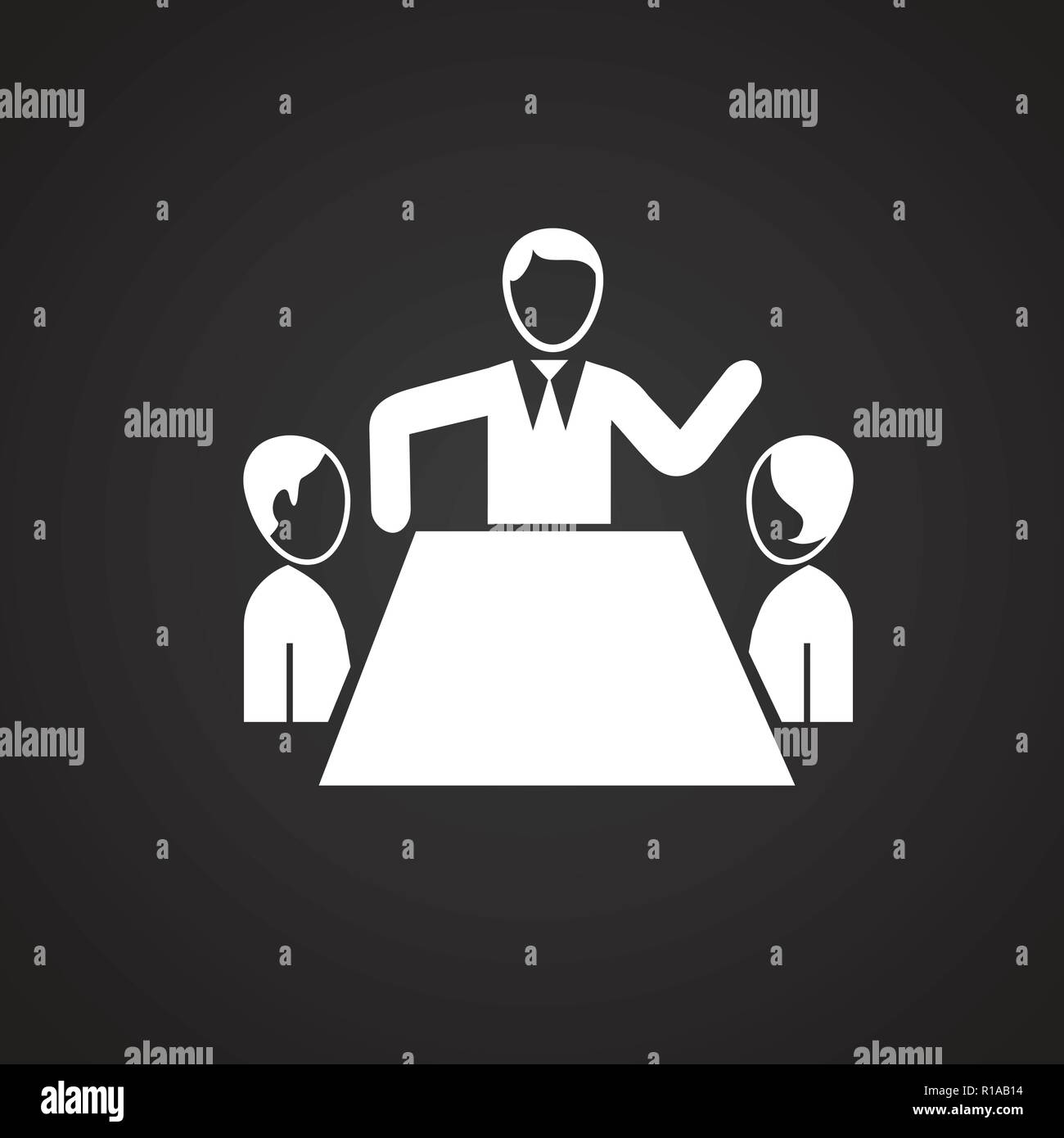 Business meeting on black background Stock Vector Image & Art - Alamy