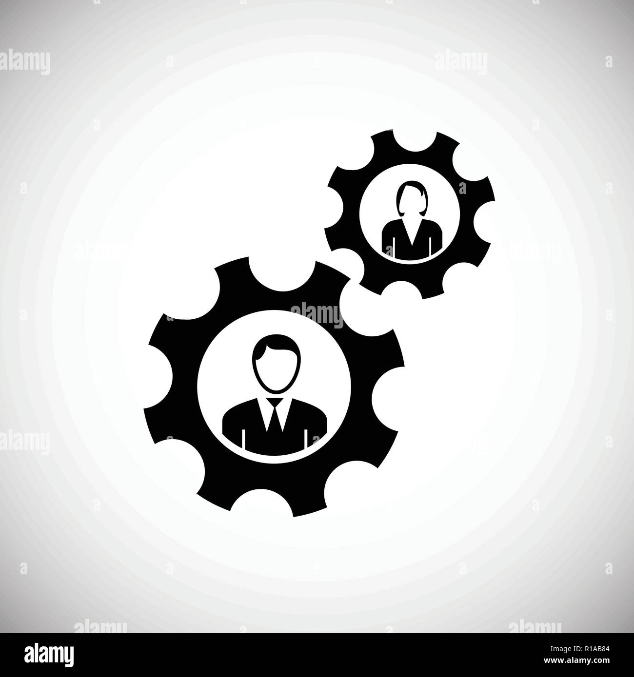 Team collaboration gears on white background Stock Vector Image & Art ...