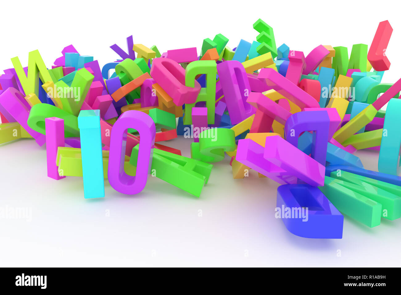Abstract Cgi Typography Letter Of Abc Alphabet Good For Web
