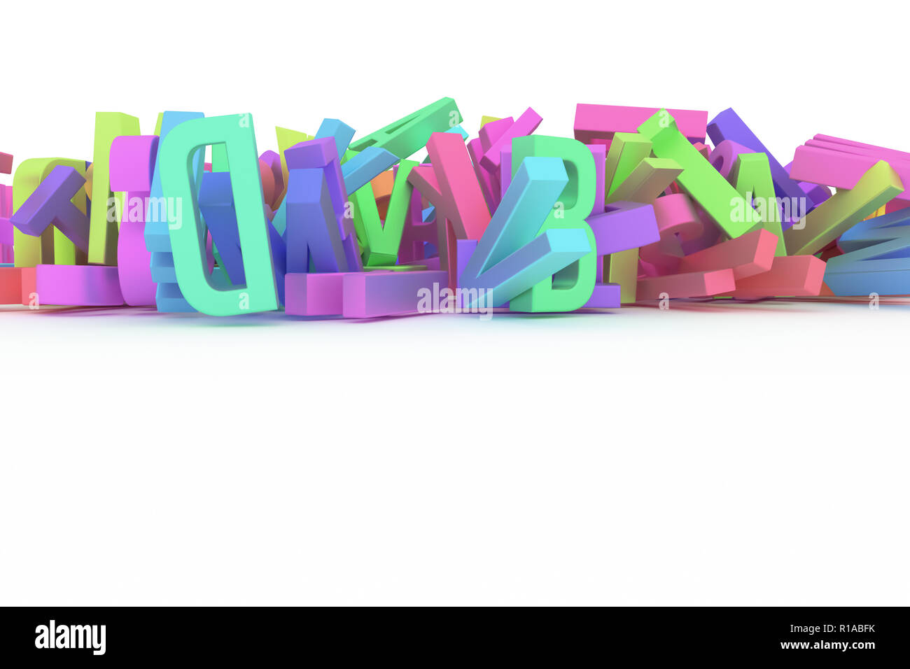 Alphabet, letter of ABC, illustrations of CGI typography, good for ...