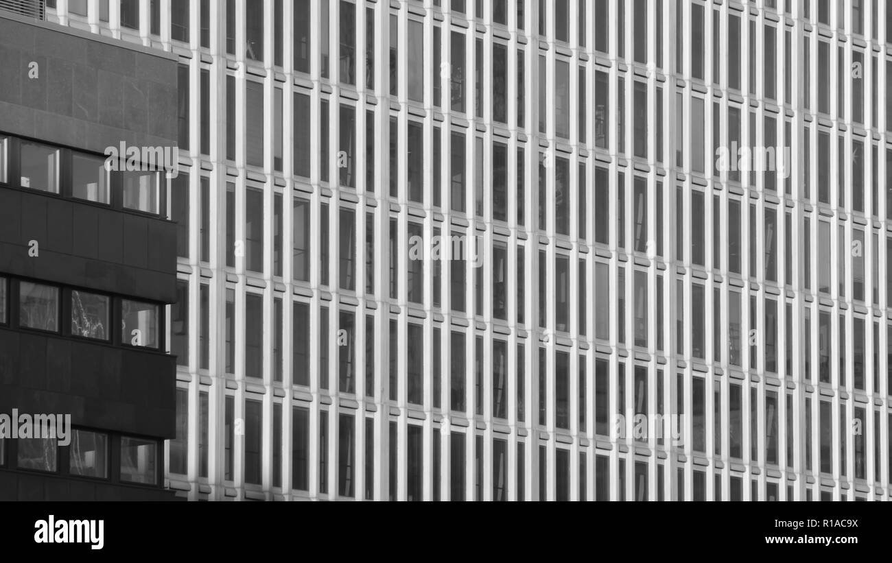 Parallel lines of windows. Abstract background Stock Photo