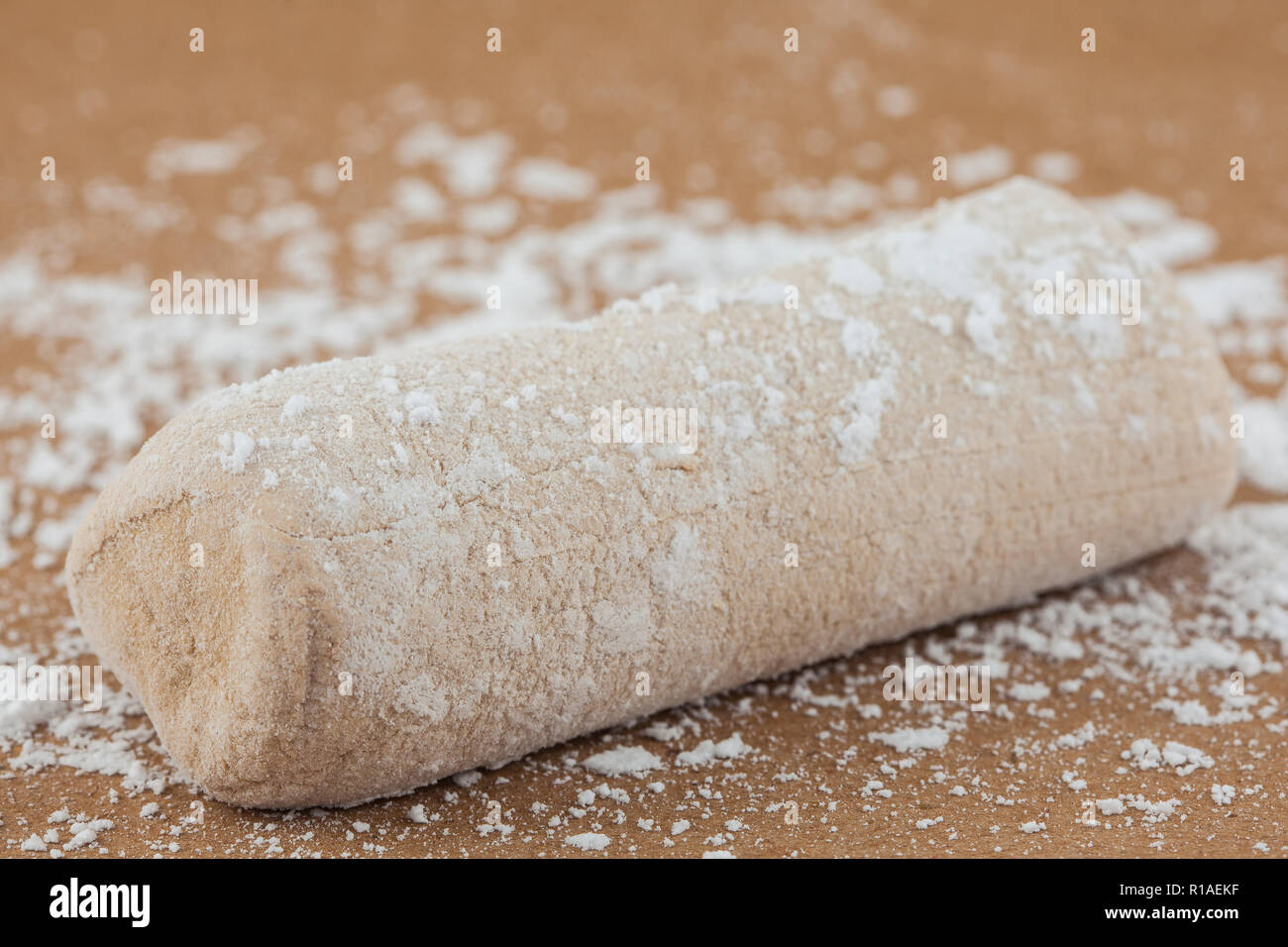 Traditional Colombian sweet called white cow leg jelly in spanish gelatina de pata de vaca Stock