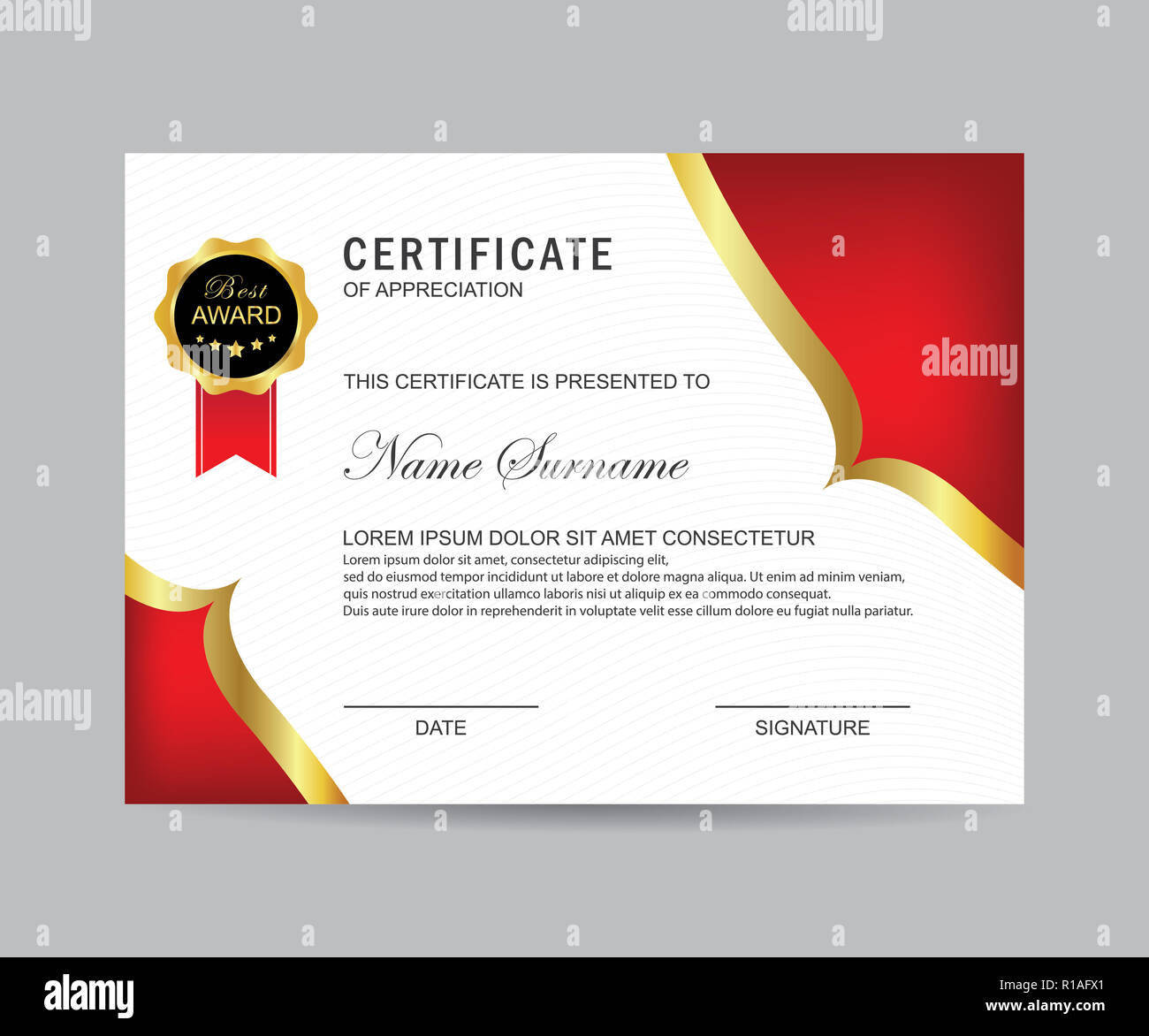 Modern Certificate Template High Resolution Stock Photography and Regarding High Resolution Certificate Template
