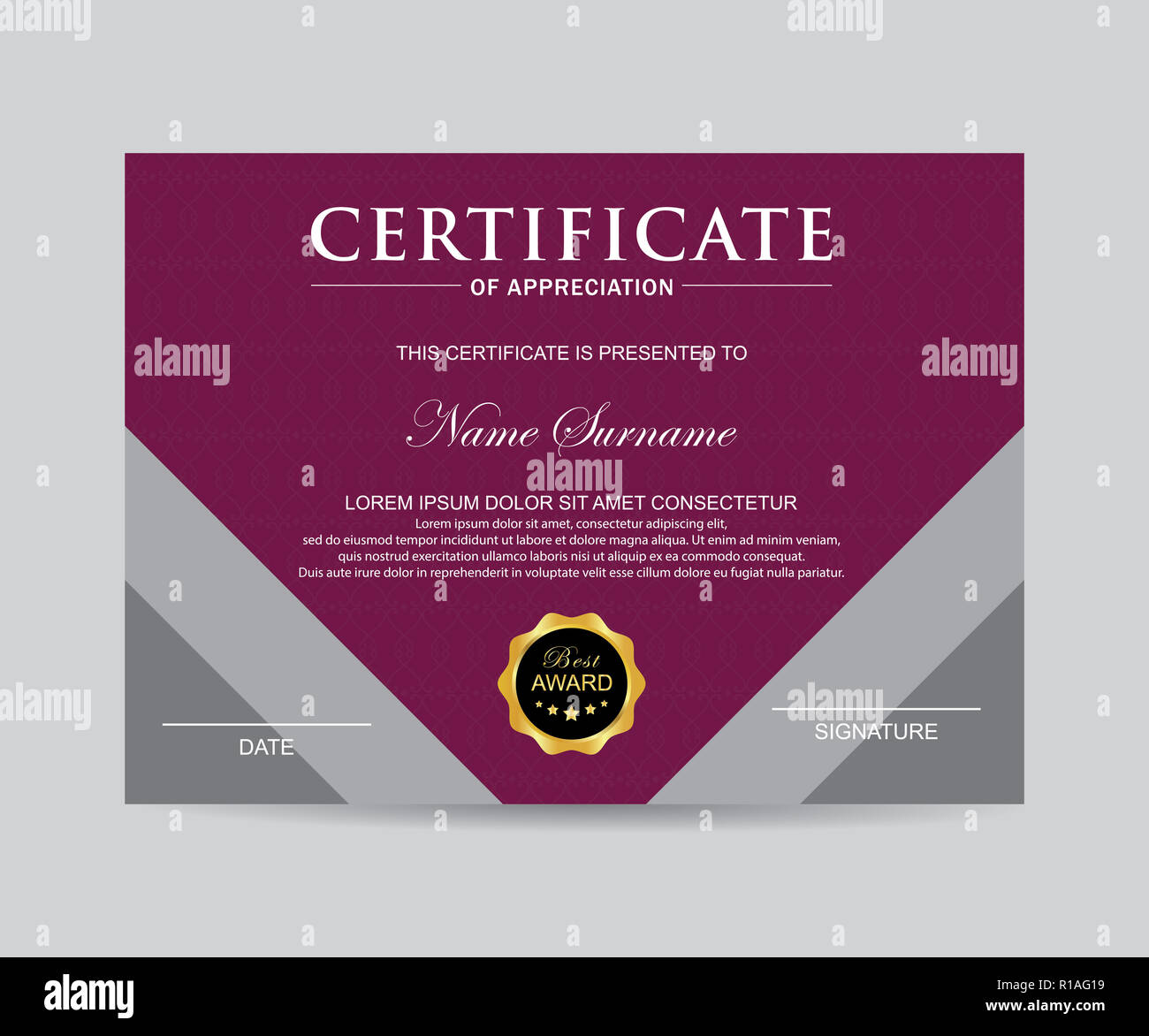 Certificate Template High Resolution Stock Photography and Images With Regard To Borderless Certificate Templates