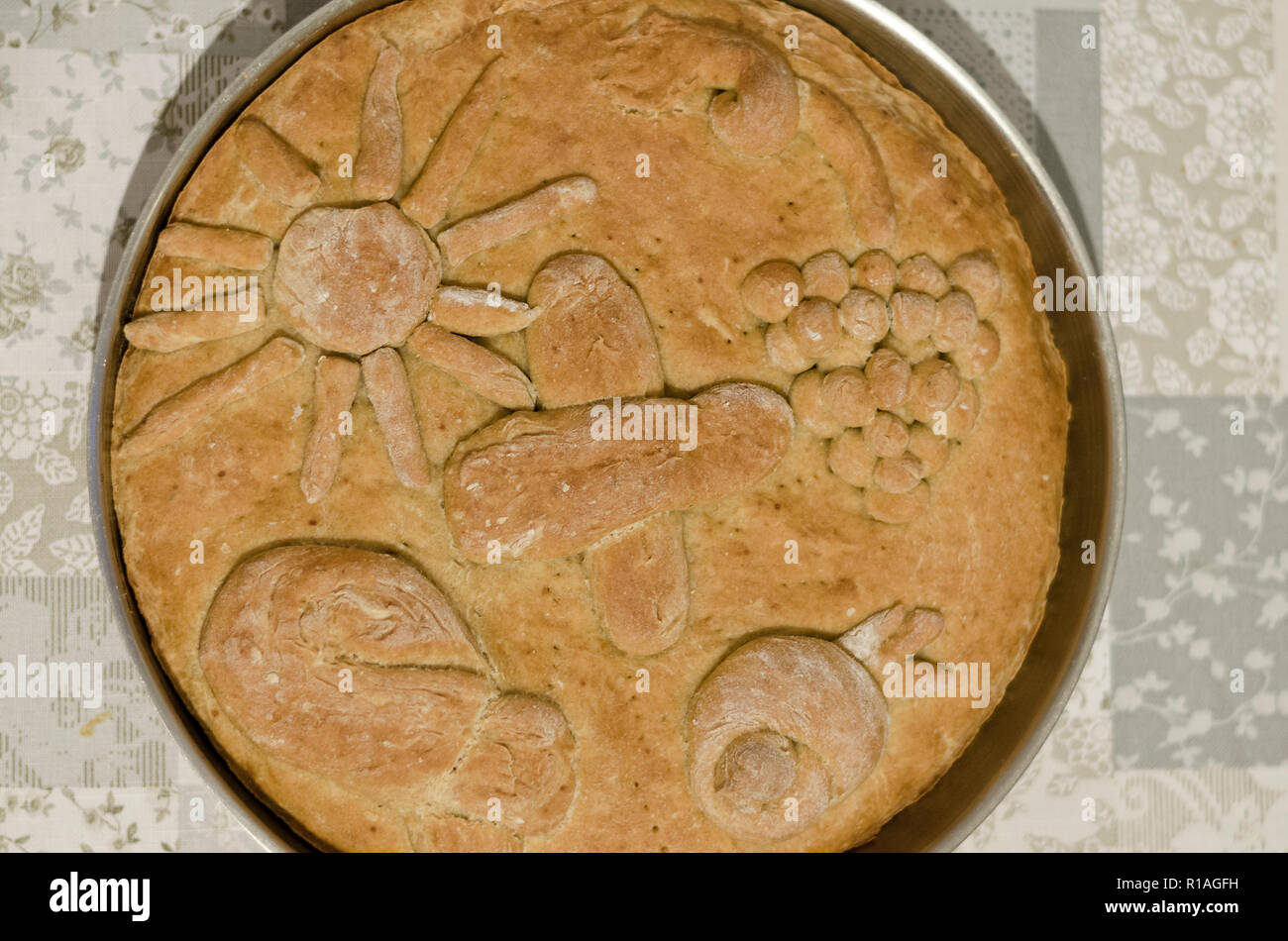 Homemade whole grain bread on a table Stock Photo - Alamy