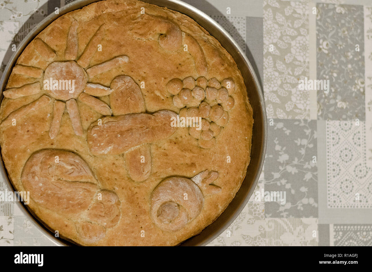 Homemade whole grain bread on a table Stock Photo - Alamy
