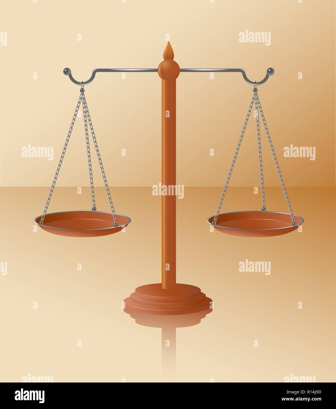 Vector illustration of justice balance scale Stock Vector Image & Art