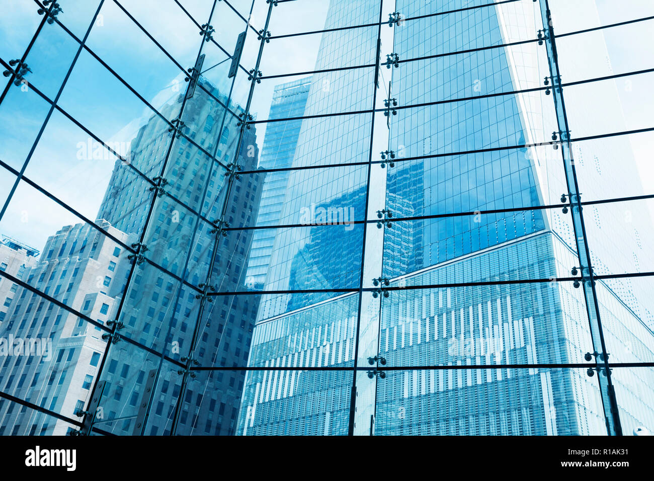 Skyscrapers seen through the window, New York City Stock Photo - Alamy