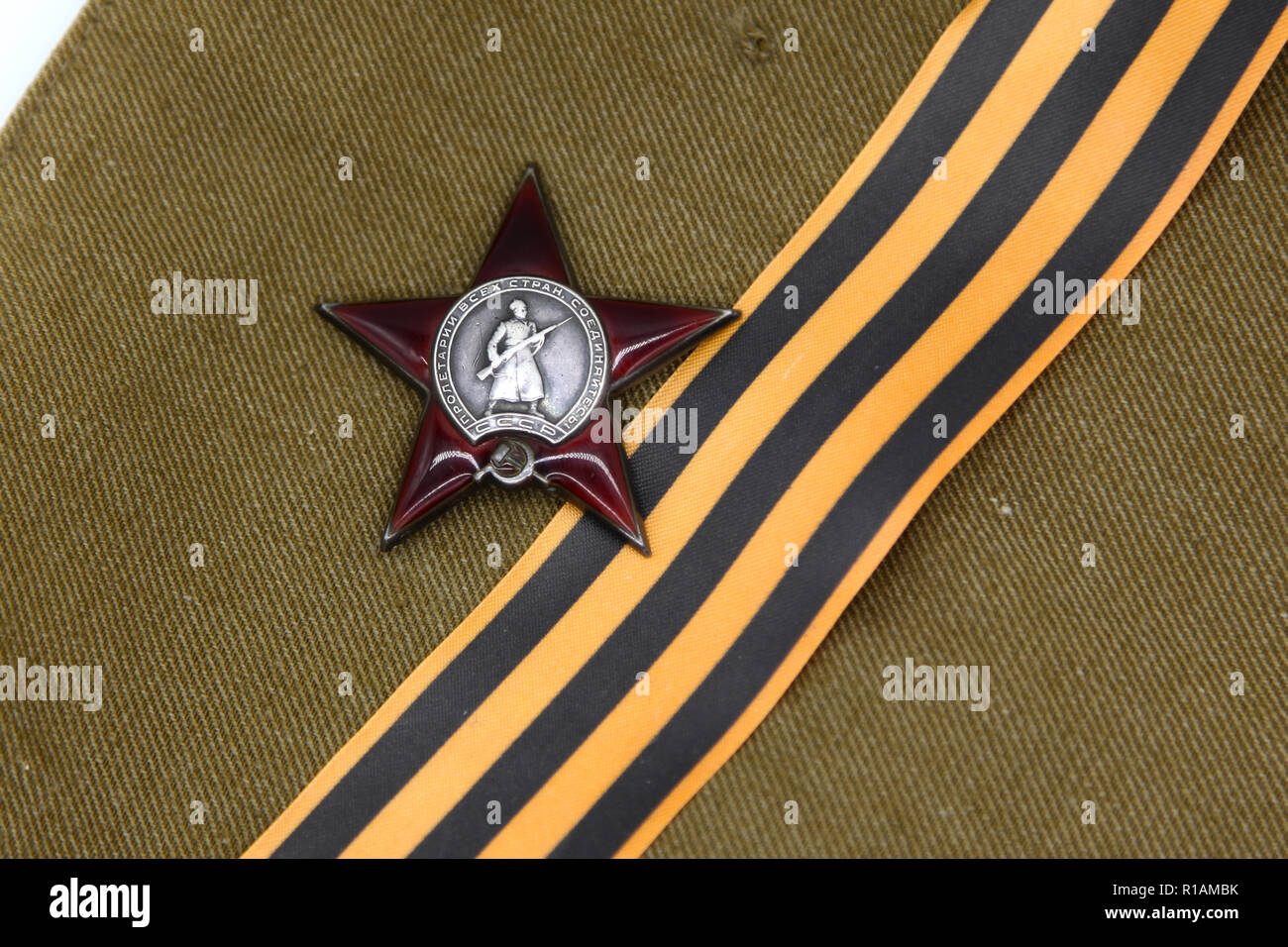 The Soviet order Red Star Stock Photo Alamy