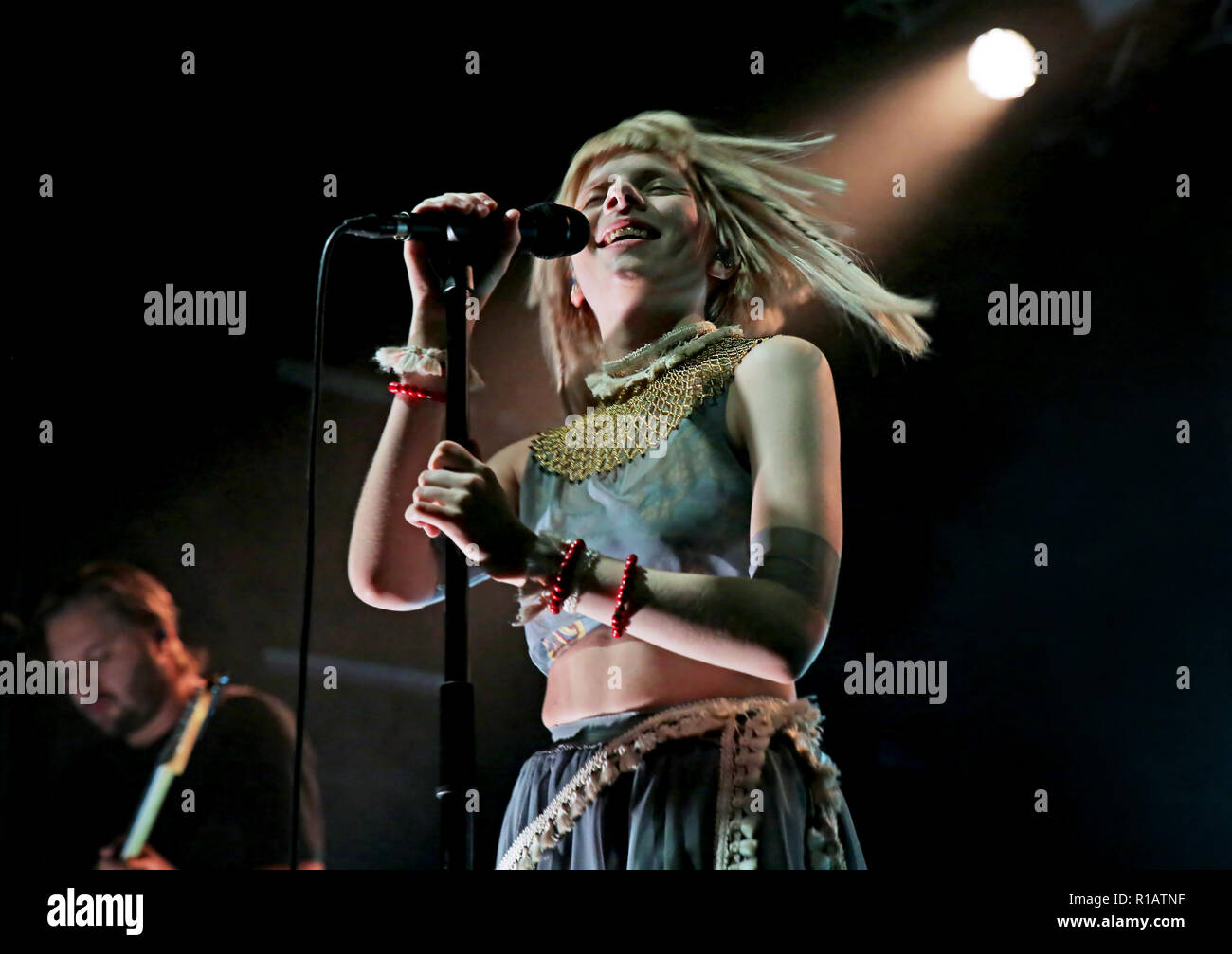 Aurora performing live in concert at Manchester Academy Featuring