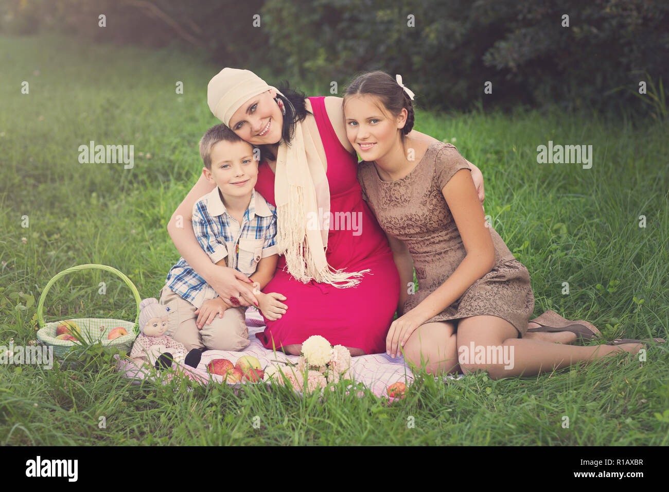 Picnic at outdoor two boy hi-res stock photography and images - Alamy