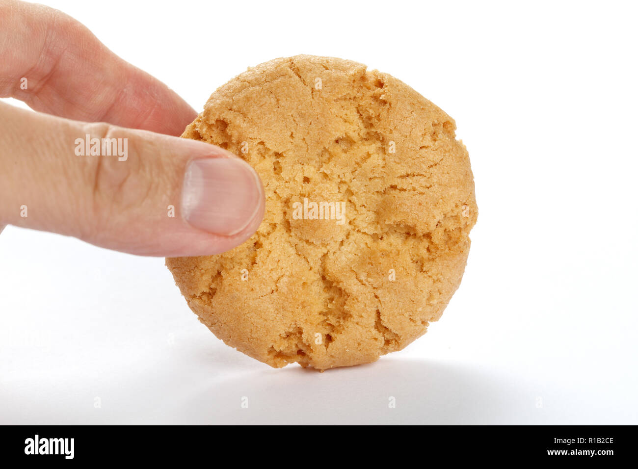 Cookie isolated on white background , close up. Stock Photo