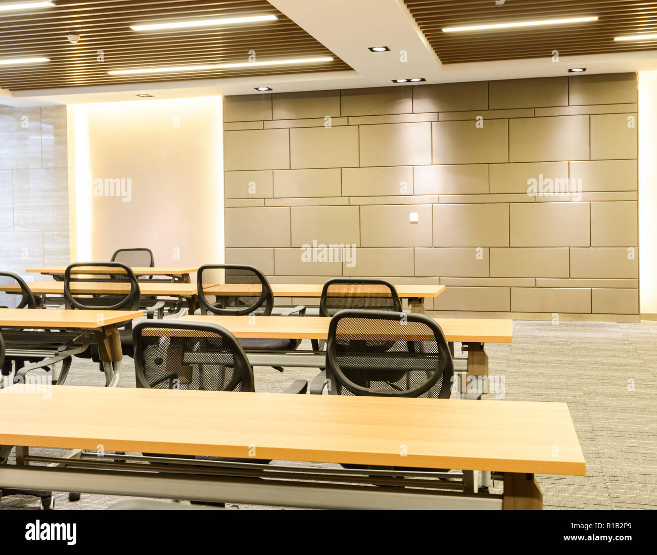 Conference room tables and chairs Stock Photo Alamy