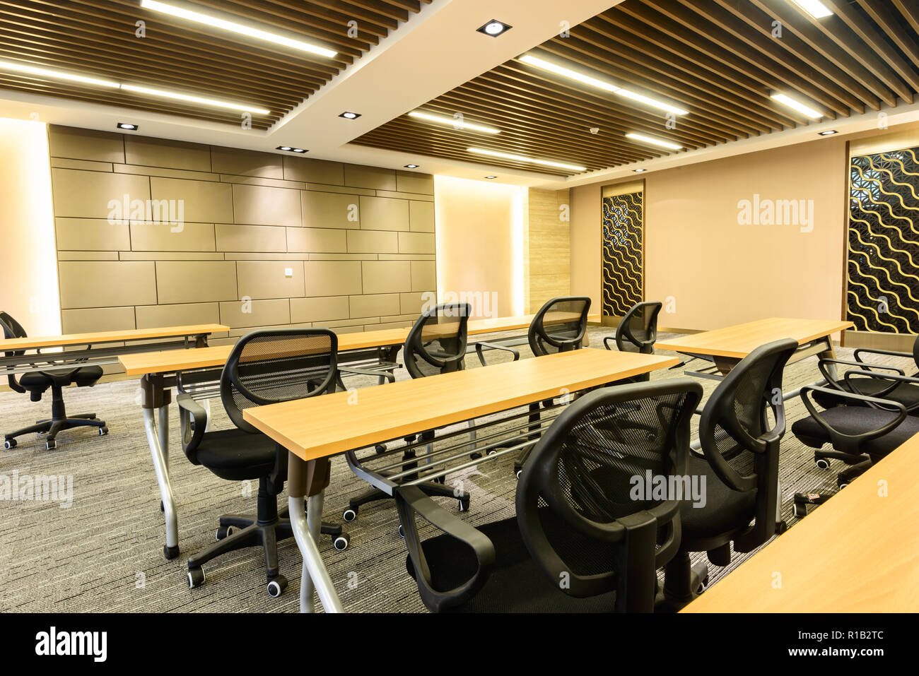 Conference room tables and chairs Stock Photo Alamy
