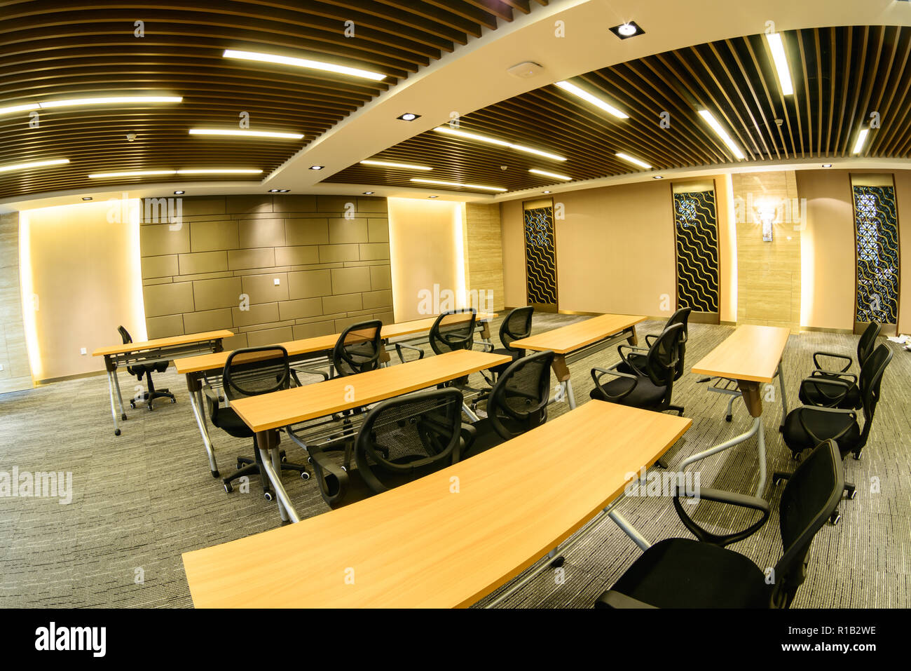 Conference room tables and chairs Stock Photo Alamy