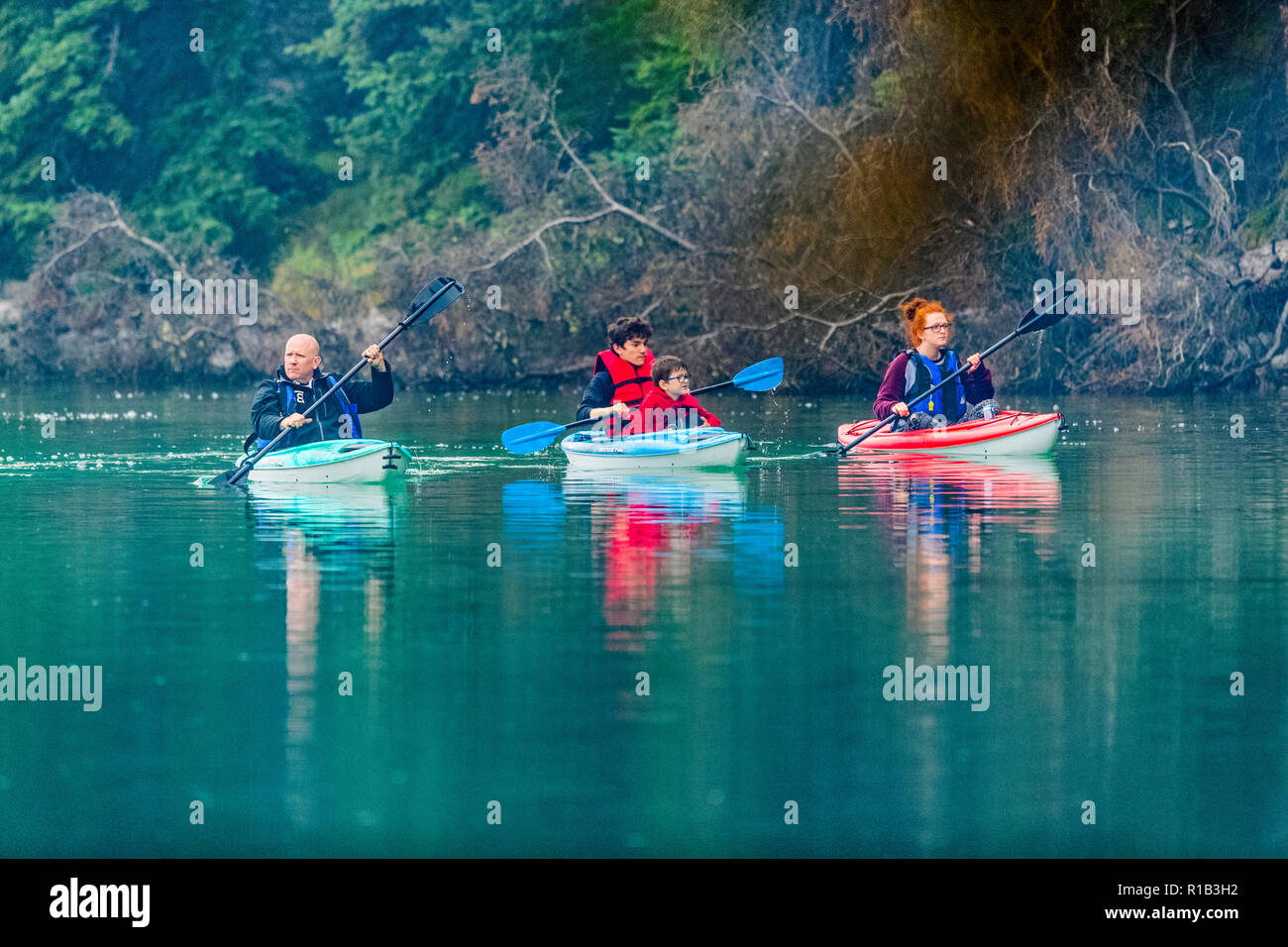 Kayaking in Jasper National Park, Alberta Canada Stock Photo Alamy